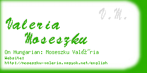 valeria moseszku business card